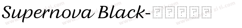Supernova Black字体转换